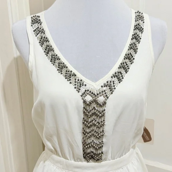New with Tags! Forever 21 White Dress with Silver Accents - Picture 11 of 16